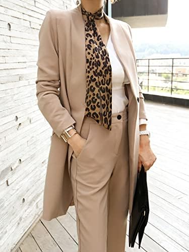 Hsqibaoer корејски 2 парчиња костуми канцеларија жени дама темперамент формален палто за палто за палто блејзер панталони за патувања поставени