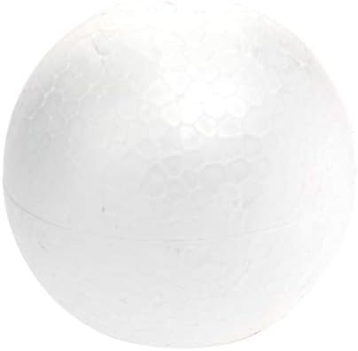 Лиобо 3 инчи бели топчиња од пена, полистирен за занаети за DIY, уметност, училишни материјали, украси