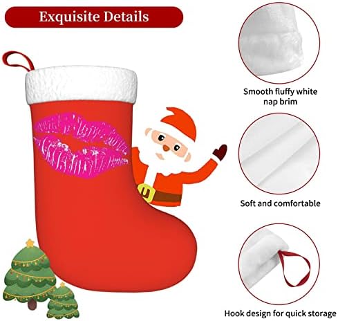 Waymay Neon 80 -ти усни Божиќно порибување 18 инчи Божиќ што виси чорап класичен празник за декорација на празници