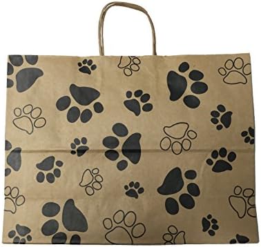 Торби за печатење кучиња, Екстра Големи Торби За Купување Подароци Од Крафт Хартија, 25 Кеси, Направени Во САД