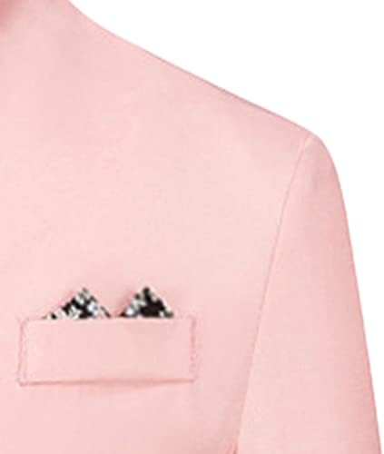 Maiyifu-Gj Man's Casual 3 копче костум од костум гроздобер штанд јака лесен спортски палто елегантен цврст тенок фит фустан блејзер