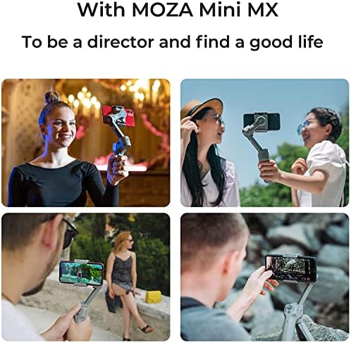 Moza Mini MX Gimbal 3-оски рачен стабилизатор за паметен телефон iOS & Android, поддржано брзо следење и контрола на паметни гестови