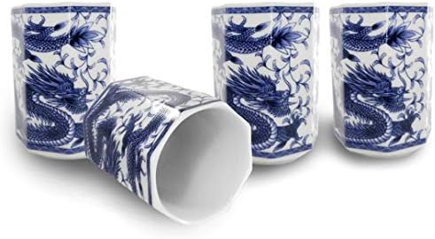 Среќна Продажба Јапонски Порцелански Чај Сет Царски Змеј Сина