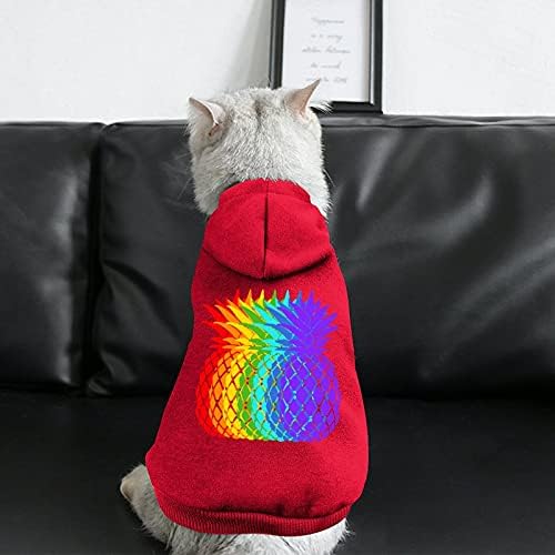 Смешно виножито ананас печатено домашно милениче кучиња, скокање мачка џемпер, пуловер, домашно милениче кученце облека симпатична