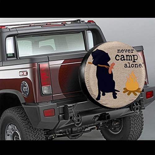 Либеј никогаш не кампуваше сам кучиња водоотпорна обвивка за резервни гуми се вклопува за приколка RV SUV Truck Camper Travel Trail Accessory
