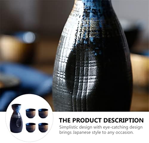ZSEDP 1 Постави Исклучителна керамика во јапонски стил Керами за садови Ретро Саке сет јапонски ретро керамички чаша и сет на тенџере