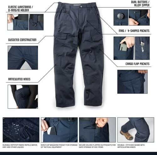 Blackhawk Men's Ripstop Tactical Pant | Панталони за отфрлање на карго вода, панталони за работа на отворено