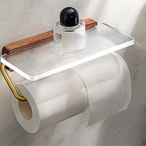 Држач за салфетка WODMB, тоалетна хартиена хартиена хартија решетката wallидна решетка бесплатна удар виси акрилик дома складирање на решетката