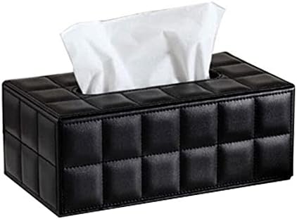 Llly faux кожа правоаголник форма модерна црна бела хартиена држач за држач за резервоар за складирање кутија за складирање