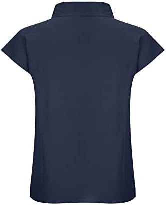 Летни жени плус големина памучни постелнини маички обични лабави вклопени трендовски обични копчиња блуза обични кратки ракави