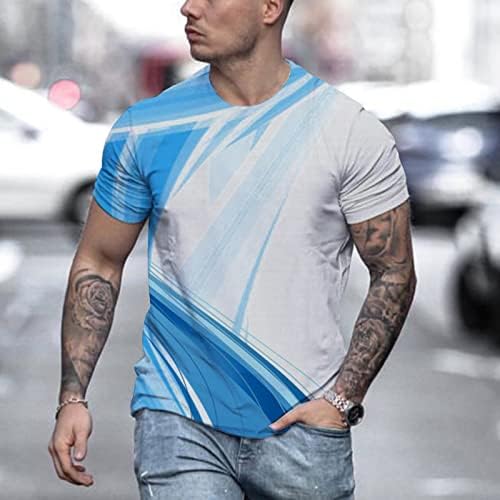 Летни маици за мажи, улична мода ладна лента за графички печати врвови на атлетски војник со кратки ракави маички за кратки ракави