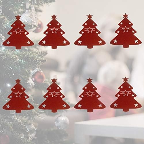 Копчиња за прибор за јадење на новогодишни елки и торби за вилушка за божиќни садови за торбички за торбички за торбички за Божиќни декор за забава за славење