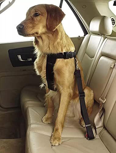 Хахахао Куче Безбедносен Појас 2 Пакет Куче Автомобилски Појаси Прилагодлив Безбедносен Појас За Миленичиња За Возило Најлон Безбедносни Појаси За Миленичиња Ела