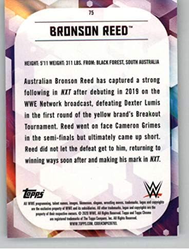 2020 Topps Chrome WWE 75 Bronson Reed NXT Carting Carding Card