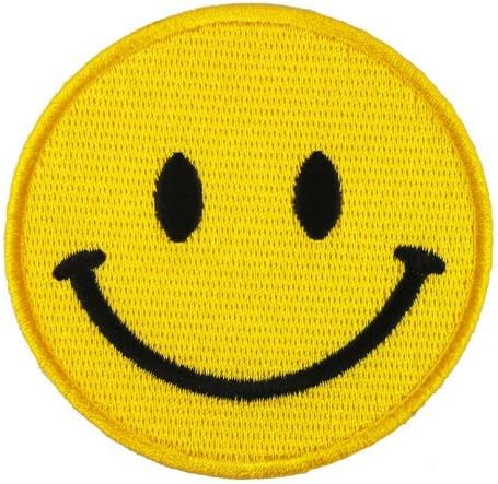 Смајли Смили среќна насмевка лице шивајќи железо-на закрпи за деца детско бебе извезено аплицирање за колекција со ботан