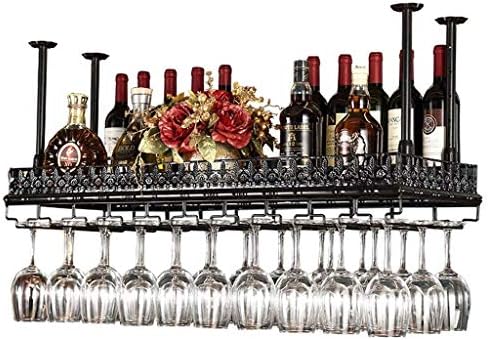 Решетката за вино FOVKP, бар, ресторан, виси, решетка за вино за вино, полица за складирање на железо, чаша чамци за шампањски чаши,