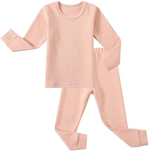 Jwwn дете мали момчиња девојки пижами поставени 2 парчиња термичка долна облека деца pjs за спиење