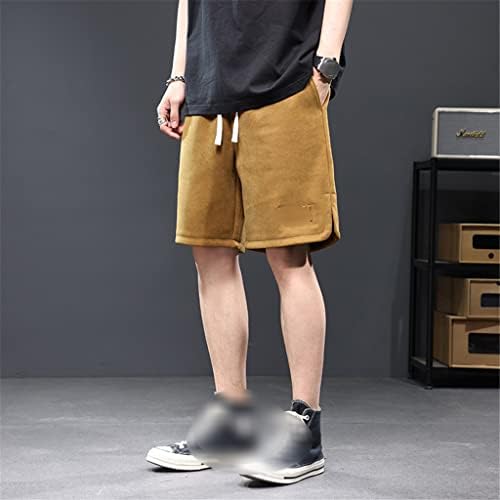 Хулус летни младински лабави широки шорцеви за нозе тинејџери за надворешна облека за спортски шорцеви, обични преголеми жолти шорцеви