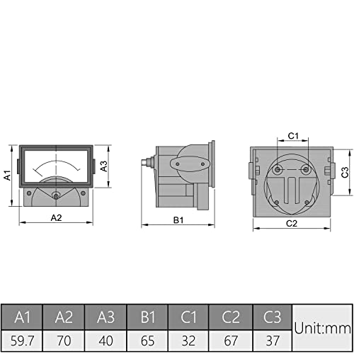 Fielect AC 0-5A Аналоген тековен панел 85L17 AMP AMPETER MEREGE MEREGE 2,5 точност за тестер за мерење на автоматско коло
