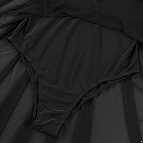 Loryенски женски без ракав лирски балетски танц фустан илузија за илузија решетки резервоарот леотарски фустани латински џез танцувачка