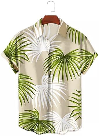 Wjccy Мажјак кошула со краток ракав костум летен случај на обична плажа на плажа, обичен сет од 2 парчиња