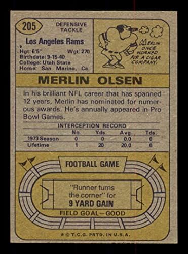 Мерлин Олсен картичка 1974 Топпс 205