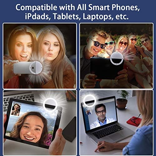 Selfie Светло за iPhone &засилувач; Андроид,Lvyouif Пренослив Клип На Прстен Selfie Светло Блиц со 36 ПОЛНЕЊЕ LED ЗА Телефон лаптоп Ipad Фотографија