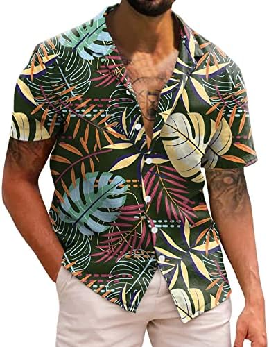 2023 година Нови мажи Обични кратки ракави пролетни летни летни врат 3Д печатени кошули модни врвни кошули за блузи