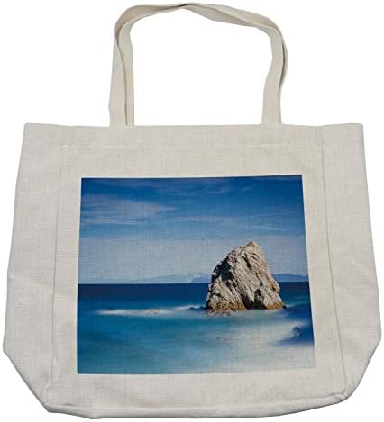 Амбезон италијанска торба за купување, голема форма на италијански италијански морски морски брег и небо Европски тајни рајски уметнички дела,