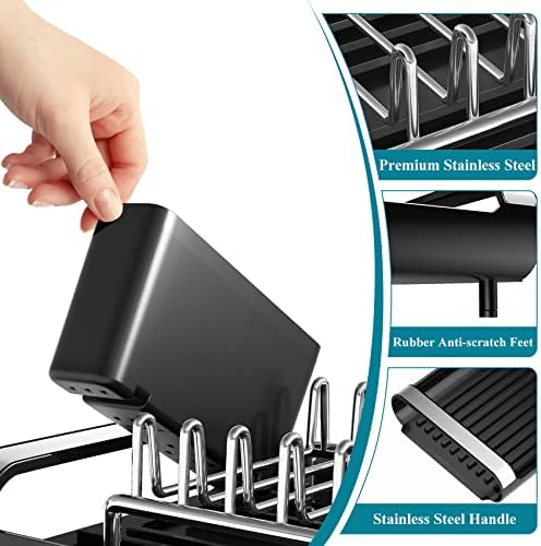 Решетката за сушење на садот, решетката за проширување на садот со одводната табла во мијалник, мала дренажа за садови со прибор за мијалник за мијалник, компактен ?