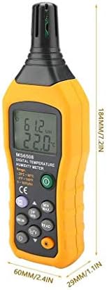 Мерач на температура и мерач на термометар WODMB со дигитален психометар на задното осветлување Хигрометар, точка на роса и температура на влажна
