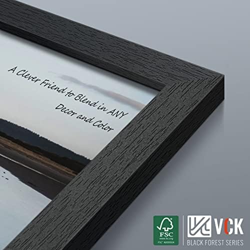 VCK 8x10 Слика Рамка црна, ексклузивни ексклузивни рамки за слики со цврсто дрво, виси wallид