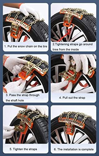 Анти-лизгачки ланци Снежни гуми за снег гуми за влечење на губење на губени ланци за губење на губини за автомобили SUV SUV преносни синџири на снежни гуми за леден пат