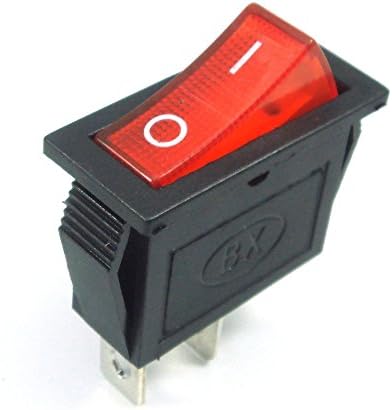 Switch Zaahh Switch 5pcs/lot 2 Pin SPST Red/Off Rocer Switch AC 15A/250V 20A/125V