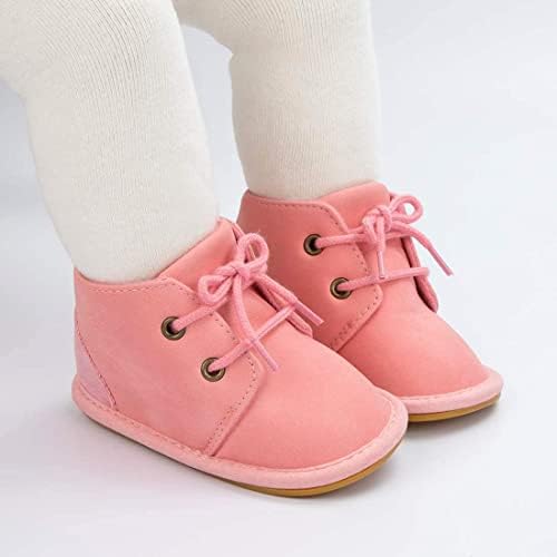 Babelvit Baby Boys Девојки лекари Оксфорд чевли чипкаат патики први чевли за одење, кожени мокасини меки гумени чизми унисекс каиш на глуждот,