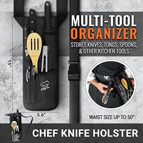 Фолч на ножеви за готвачи на готвач | Скајбард со нож | Појас за нож за готвачи | Држач на појас на нож | Фудбал за ножеви со алатки за готвачи