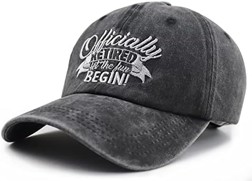 Nxizivmk официјално пензионирана капа за жени, смешно прилагодлив памучен вез за пензионирање бејзбол капа