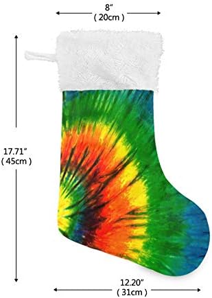 Алаза Божиќни чорапи разнобојни уникатни врски за боја уметност запознајте круг виножито класичен персонализиран големи декорации за порибување