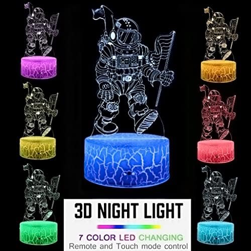 ГОДЕН 3д Ноќна Светилка, Ноќна Светилка За Астронаутска Илузија За Деца, Ноќна Ламба За Кревет За Декор Во Соба Со Лед Ноќни