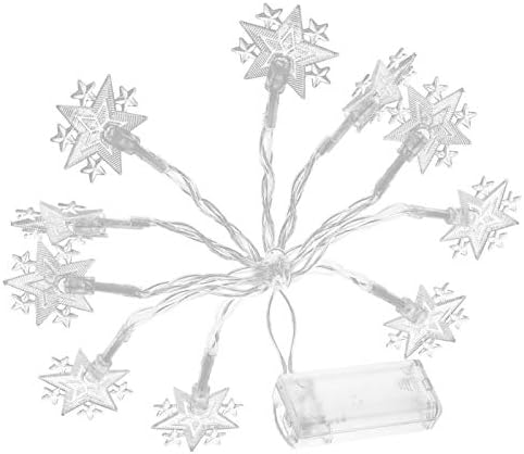 Стринг светла, приклучоци во бајки со жица водоотпорна, пет -сноси Christmasвезда за Божиќни празници, IP65 водоотпорна топла светлина