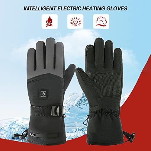 QVKARW загревање нараквици за скијање на отворено и возење на задебелени електрични ракавици за греење на екранот Tou-CH, полнење