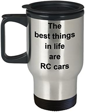 Најдобрите работи во животот се кригла од RC автомобили - подарок за пријателски соработник - смешна кригла за патувања присутни