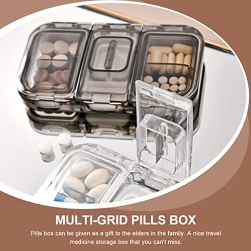 Вемун Мини Контејнери Кутија За Сечење Апчиња Кутија За Складирање Лекови Кутија За Складирање Витамински Таблети Сплитер Апчиња Со Повеќе