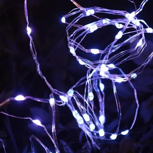 Gwelled Bling 100 LED Bopper Wire String Lights, 33 ft Fairy String Lights со IR контрола, контрола на паметни телефони, тестови и режими прилагодливи,