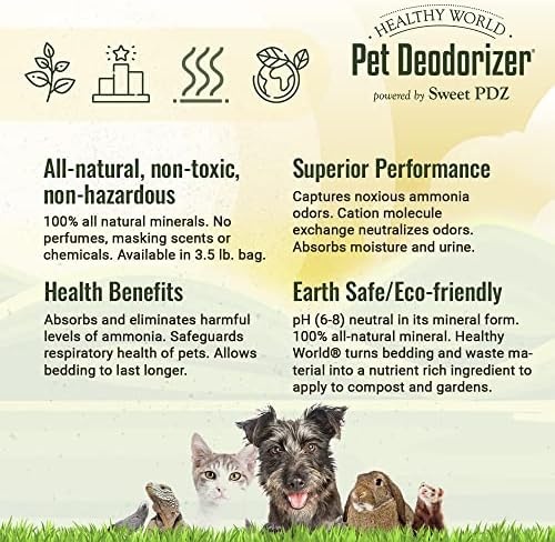 Слатка PDZ-Здрав Свет Миленичиња Дезодоризатор-Миленичиња Живеалиште &засилувач; Ѓубре Кутија Додаток-3,5 фунти