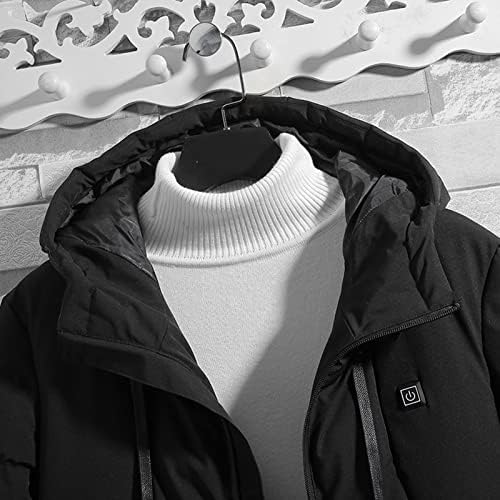 Зимски зимски ровови палта со загреана јакна за загревање на јакна за греење на џеб за греење 3 загреано ниво на палто
