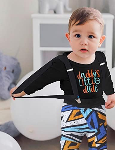 Облека за бебе момче со долги ракави новородени момче облека за новороденче печатење ромпер диносаурус суспензија панталони капачиња од 3 парчиња облека