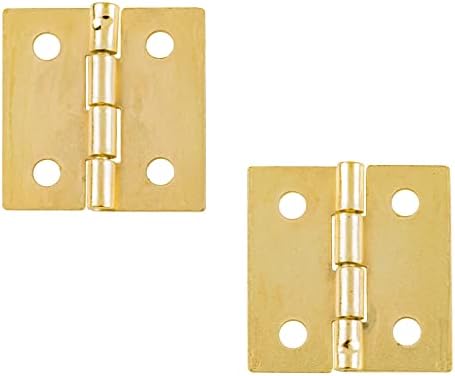 Месинг позлатен челик Мал накит кутија задникот на задникот | 1 Висока x 15/16 широк | Пакет од 2 | Hb-2