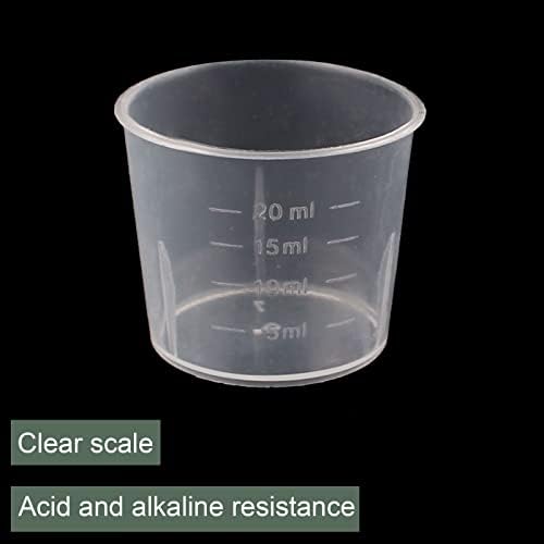 Јокив 5 парчиња пластична чаша, лабораториска употреба | Течна чаша за мерење, одлично за лабораторија, кујна, дневна употреба