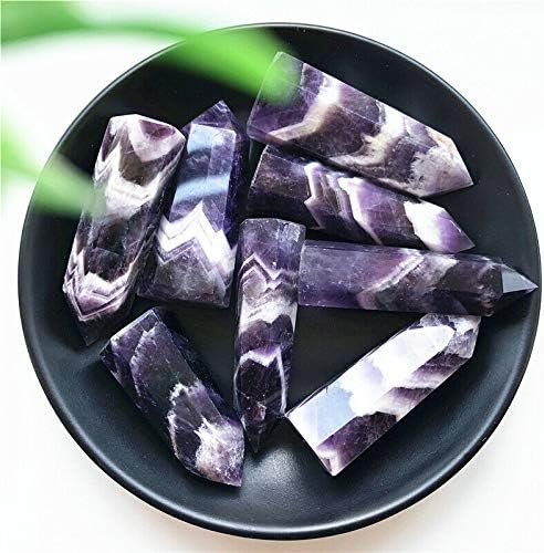 Ertiujg Husong312 50-60mm природен виолетова сон аметист кварц кристален камен точка заздравување на хексагонално стапче природни камења и минерали кристал